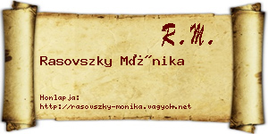 Rasovszky Mónika névjegykártya