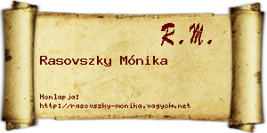Rasovszky Mónika névjegykártya